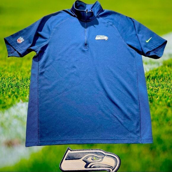 Nike NFL SEATTLE SeaHawks POLO OnField Apparel Large - Picture 2 of 8